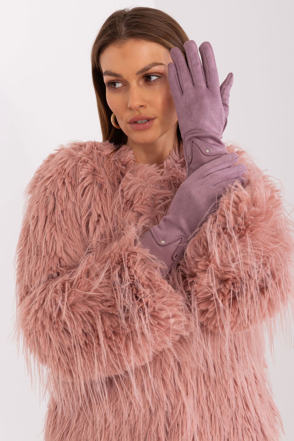 Gloves violet / 189548 AT-0